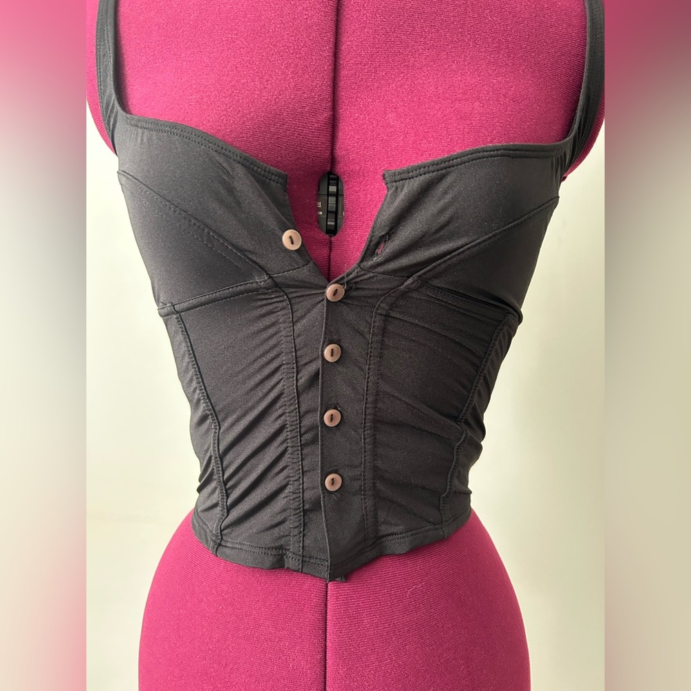 Urban Outfitters black corset top with buttons